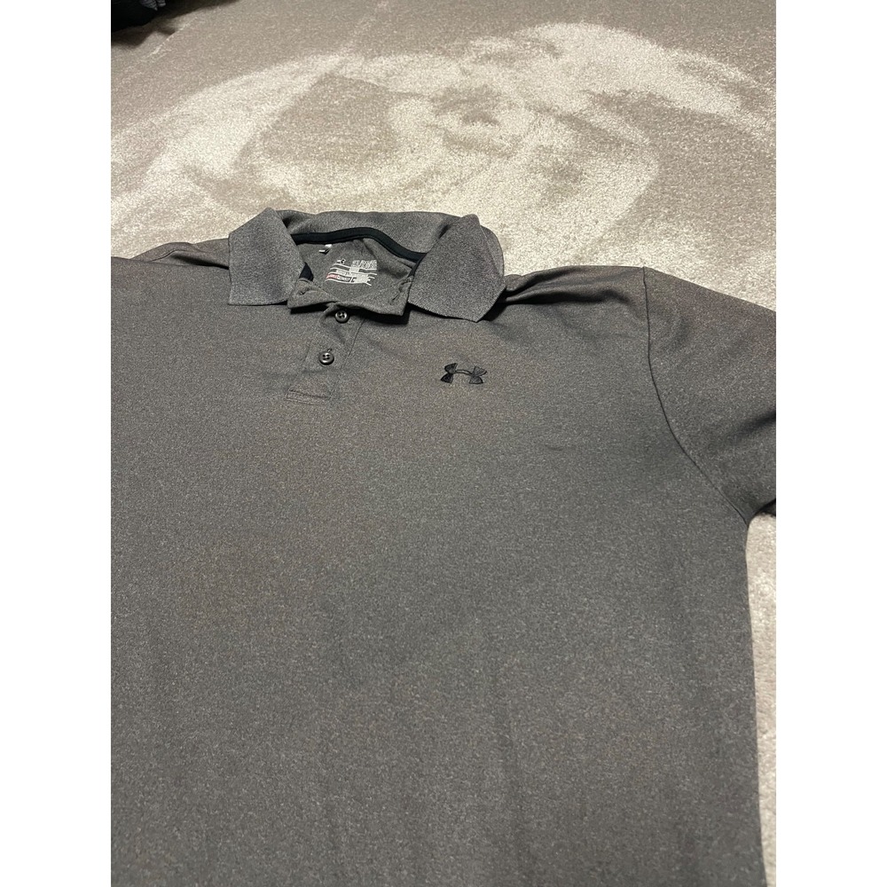 Under Armour Men's Tech Golf Polo - Gray, XXL Loose Fit